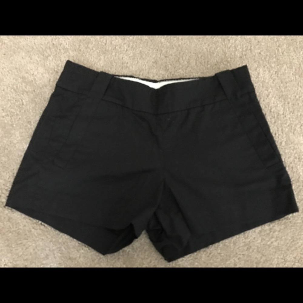 J. Crew Side-Zip Shorts Black Size 0